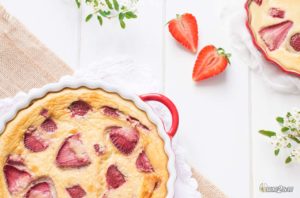 recette cétogène dessert fruit clafoutis fraise sans gluten sans sucre