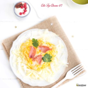 #07 chou chinois - crème - œuf - jambon cru - yaourt à la grecque - groseille - noix de pécan