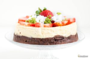 recette cétogène dessert gâteau chocolat brownie cheesecake fraise