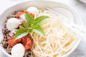 régime cétogène spaghetti bolognaise radis noir sans pâtes